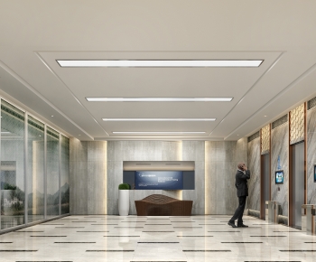 Modern Office Elevator Hall-ID:365027904