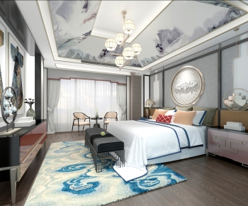 New Chinese Style Bedroom-ID:289171936