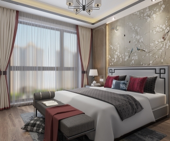 New Chinese Style Bedroom-ID:254581937