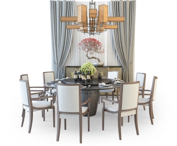 New Chinese Style Dining Table And Chairs-ID:434379657