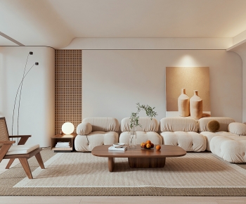 Wabi-sabi Style A Living Room-ID:219120034