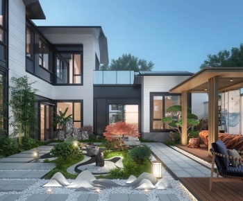 New Chinese Style Courtyard/landscape-ID:717396024