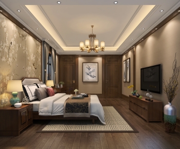 New Chinese Style Bedroom-ID:638299945