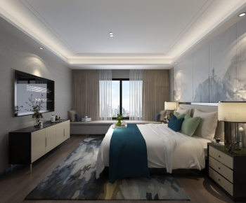 New Chinese Style Bedroom-ID:816119913