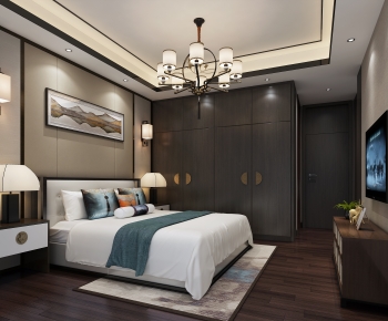 New Chinese Style Bedroom-ID:714864021