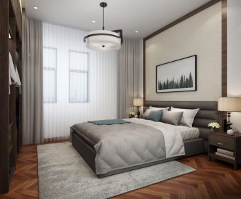 New Chinese Style Bedroom-ID:355190042