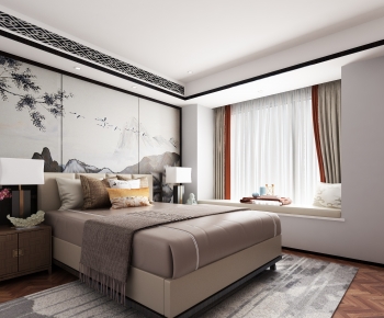 New Chinese Style Bedroom-ID:570956953