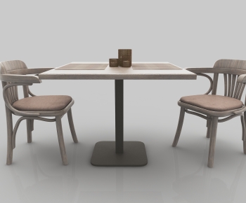 American Style Dining Table And Chairs-ID:746340048