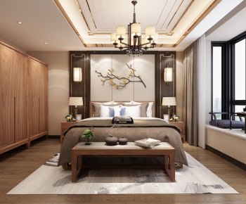 New Chinese Style Bedroom-ID:674637082