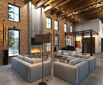 Industrial Style A Living Room-ID:671574124
