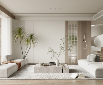 Wabi-sabi Style A Living Room-ID:616029986