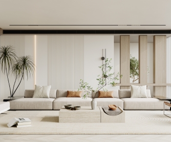 Modern Wabi-sabi Style A Living Room-ID:532552967