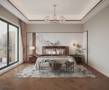 New Chinese Style Bedroom-ID:307872064
