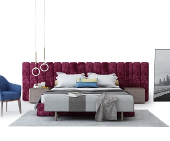 Modern Double Bed-ID:653856999