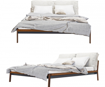 Nordic Style Double Bed-ID:894069762