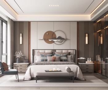 New Chinese Style Bedroom-ID:198821074