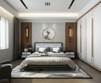 New Chinese Style Bedroom-ID:457329885