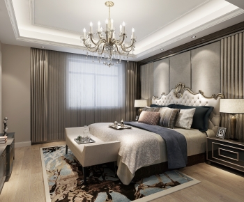 Simple European Style Bedroom-ID:401957044