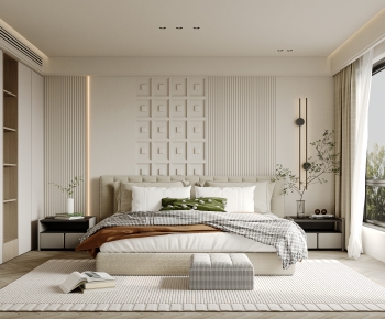 Modern Wabi-sabi Style Bedroom-ID:487149954