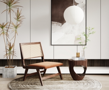 Wabi-sabi Style Lounge Chair-ID:524673947
