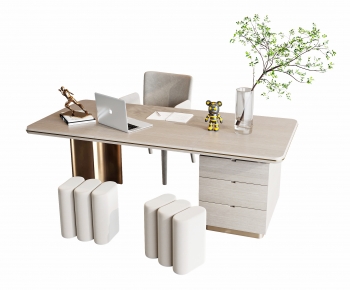 Modern Computer Desk And Chair-ID:336740976
