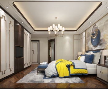 New Chinese Style Bedroom-ID:869965087