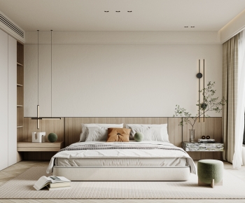 Modern Wabi-sabi Style Bedroom-ID:748641972