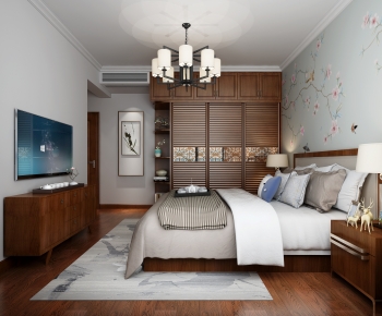 New Chinese Style Bedroom-ID:335630891
