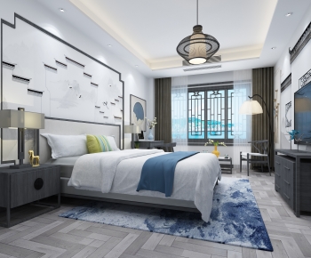 New Chinese Style Bedroom-ID:925041918