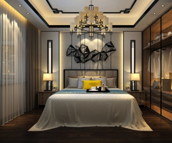 New Chinese Style Bedroom-ID:164489981