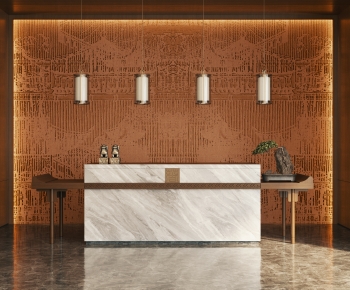 New Chinese Style Reception Desk-ID:918694978