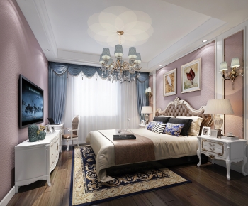 Simple European Style Bedroom-ID:448685889