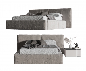 Modern Double Bed-ID:906601032