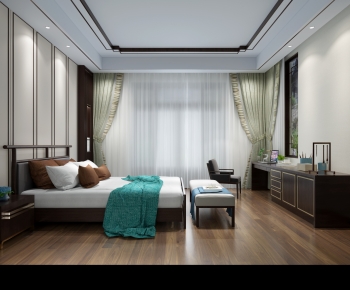 New Chinese Style Bedroom-ID:553090109