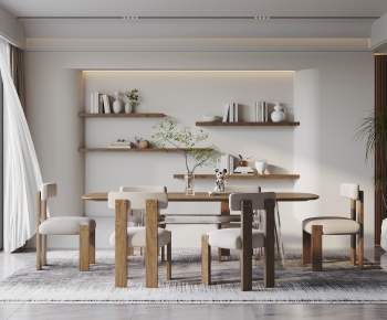 Modern Wabi-sabi Style Dining Room-ID:135263925