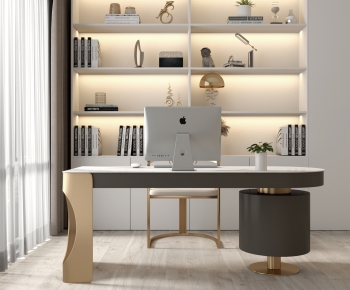Modern Computer Desk And Chair-ID:526706933