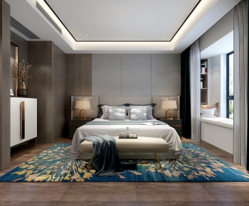 New Chinese Style Bedroom-ID:493464959