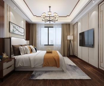 New Chinese Style Bedroom-ID:235236883