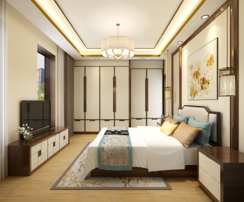 New Chinese Style Bedroom-ID:249458079