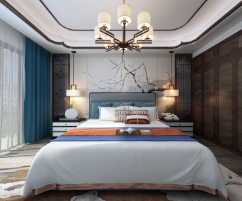 New Chinese Style Bedroom-ID:241822962