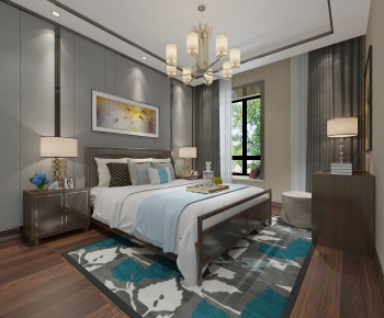 New Chinese Style Bedroom-ID:714057929