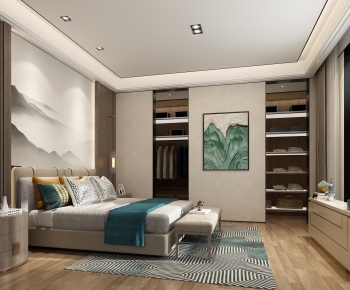 New Chinese Style Bedroom-ID:923496013