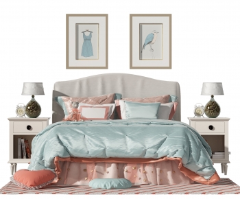 Nordic Style Double Bed-ID:224609459