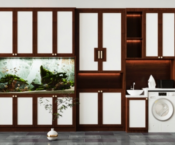 New Chinese Style Laundry Cabinet-ID:740544081