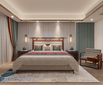 New Chinese Style Bedroom-ID:151052955