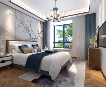 New Chinese Style Bedroom-ID:626316076