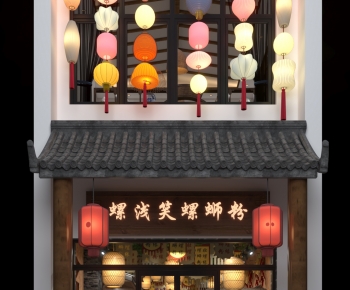 New Chinese Style Facade Element-ID:733149182