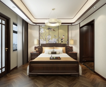 New Chinese Style Bedroom-ID:341538911