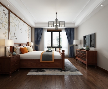 New Chinese Style Bedroom-ID:643244035