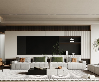 Modern Wabi-sabi Style A Living Room-ID:899161106